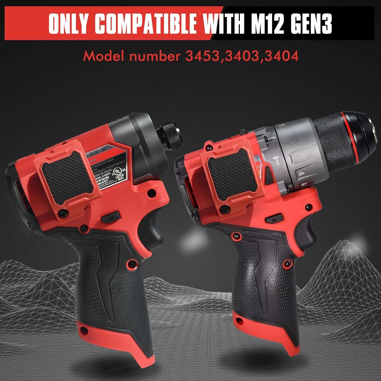 2-Pack Magnetic Bit Holders for Milwaukee M12 GEN3 Drills