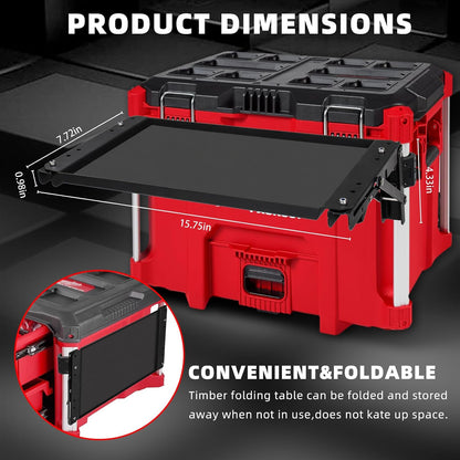 Foldable Magnetic Work Table for Milwaukee Packout Toolboxes