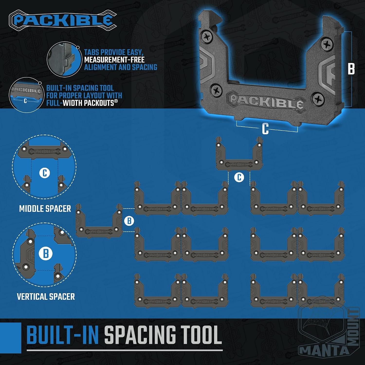 Manta Mount Cleats for Milwaukee Packout — 6-Pack