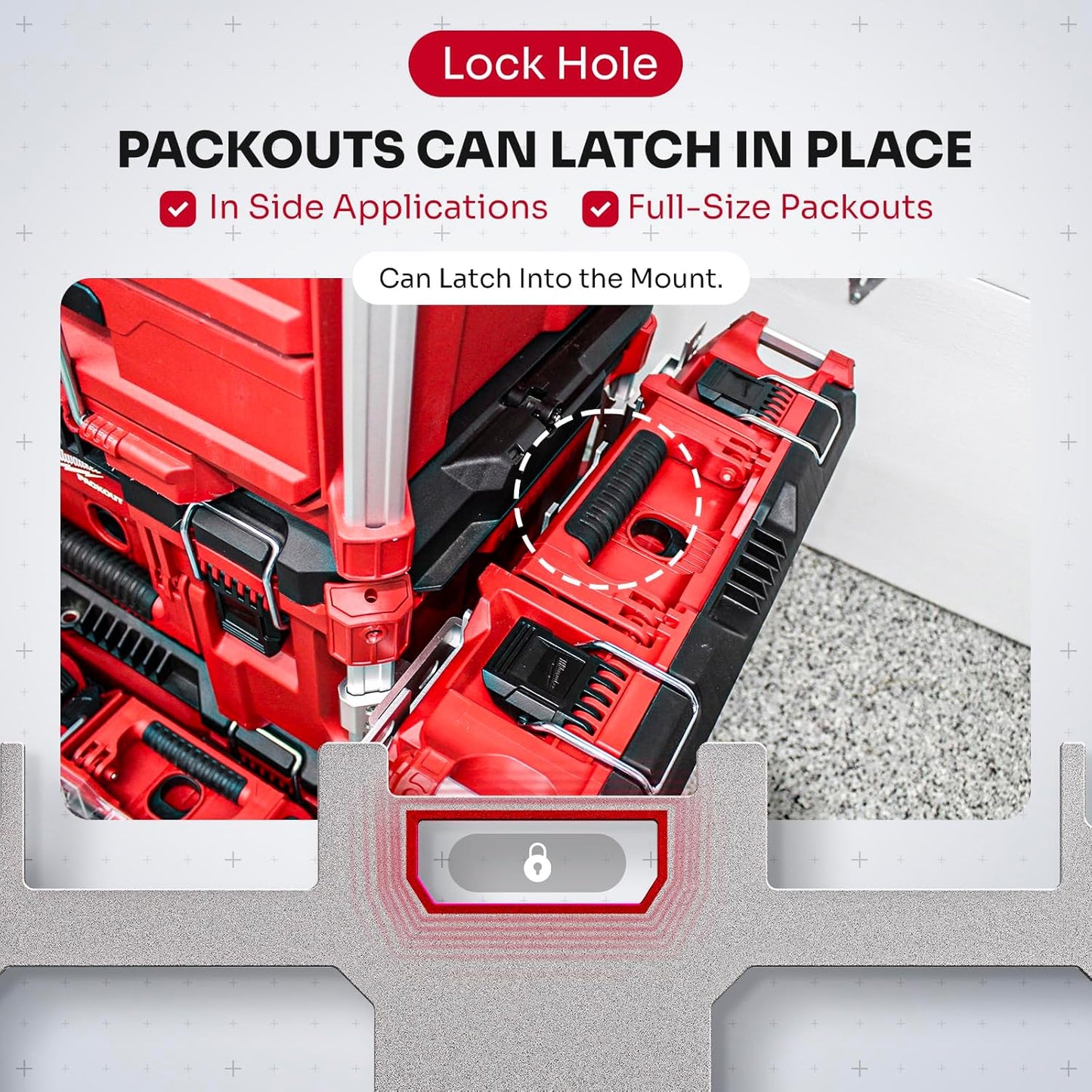 Packout Front & Side Mounting Plate — Anodized Aluminum, Silver