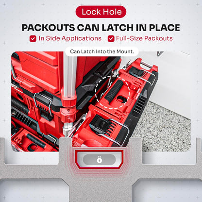 Packout Front & Side Mounting Plate — Anodized Aluminum, Silver