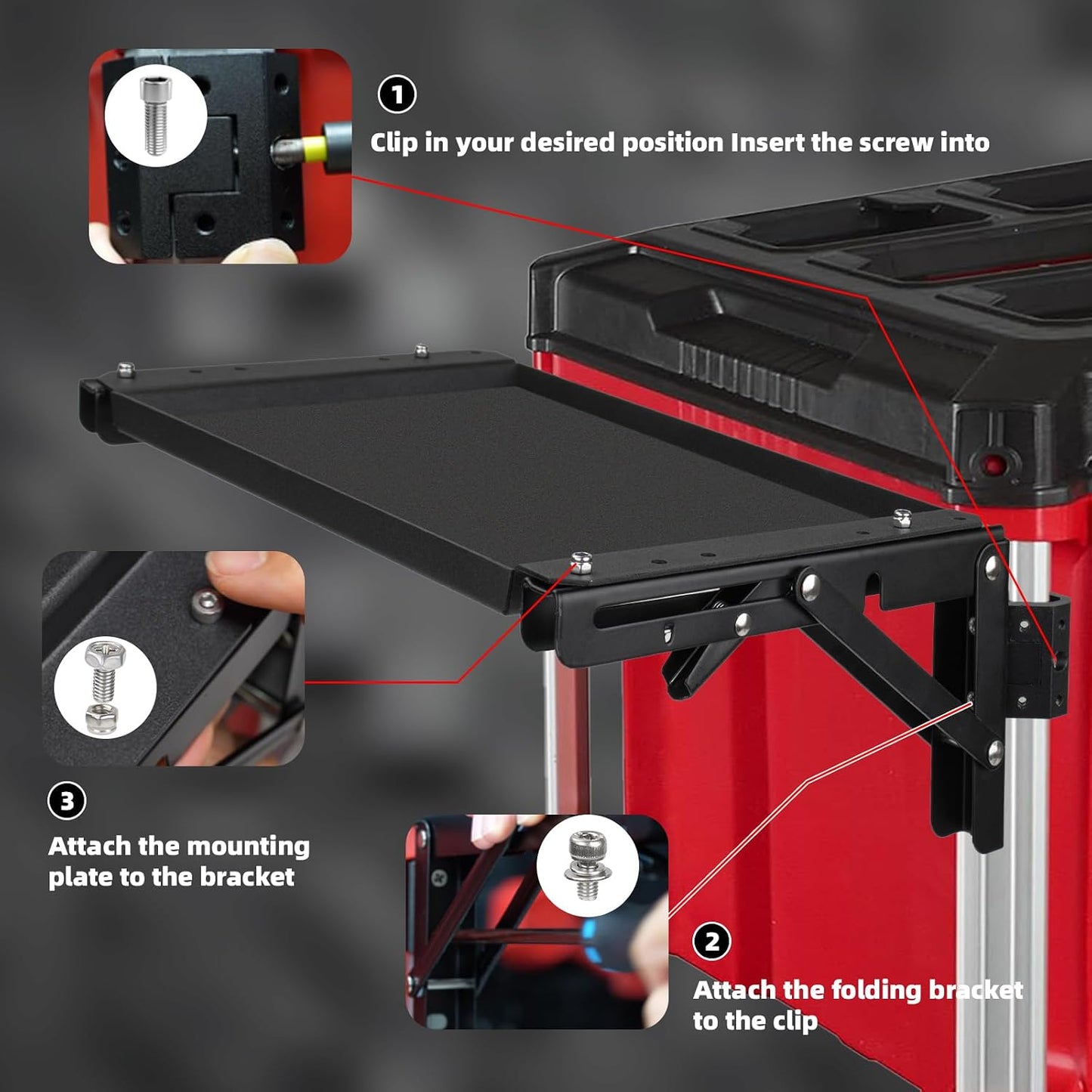 Foldable Magnetic Work Table for Milwaukee Packout Toolboxes