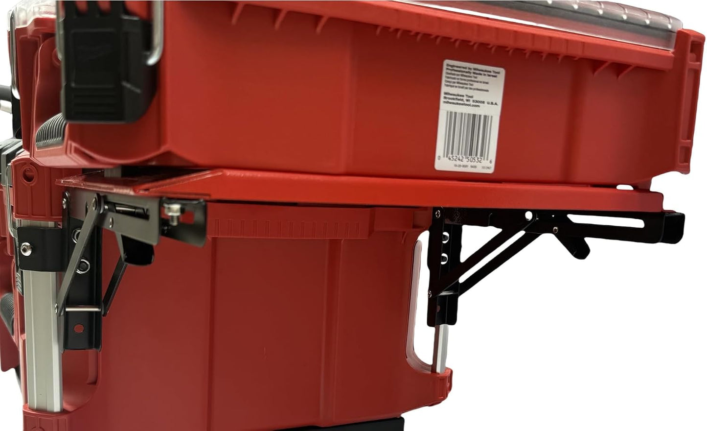 Folding Side Storage Mounts for Milwaukee Packout — 2-Pack, Red