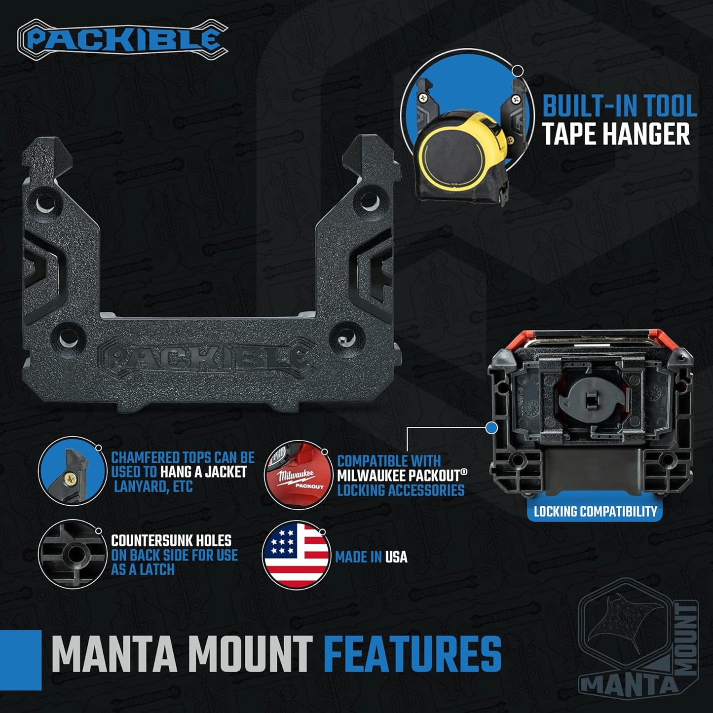 Manta Mount Cleats for Milwaukee Packout — 6-Pack