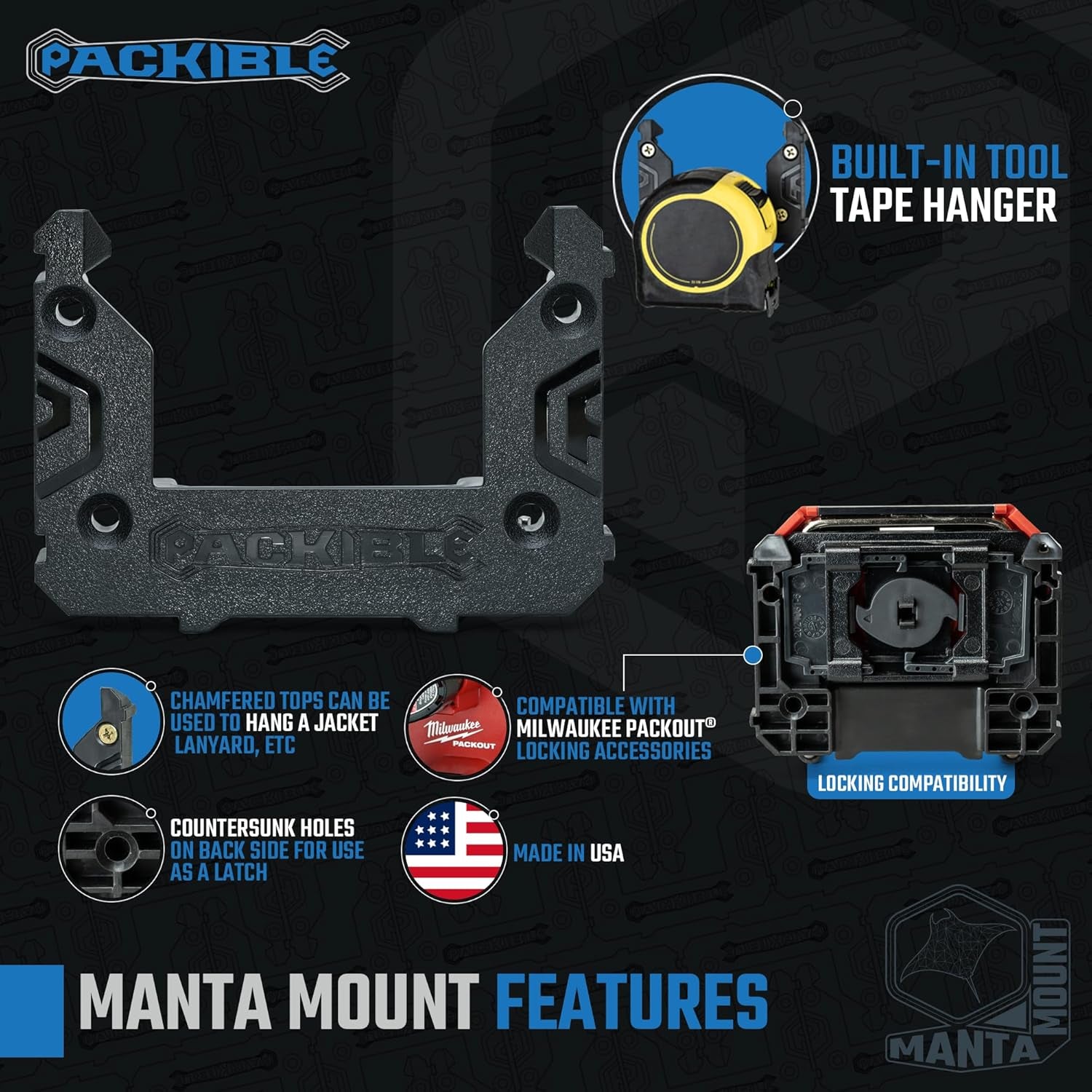 Manta Mount Cleats for Milwaukee Packout — 6-Pack