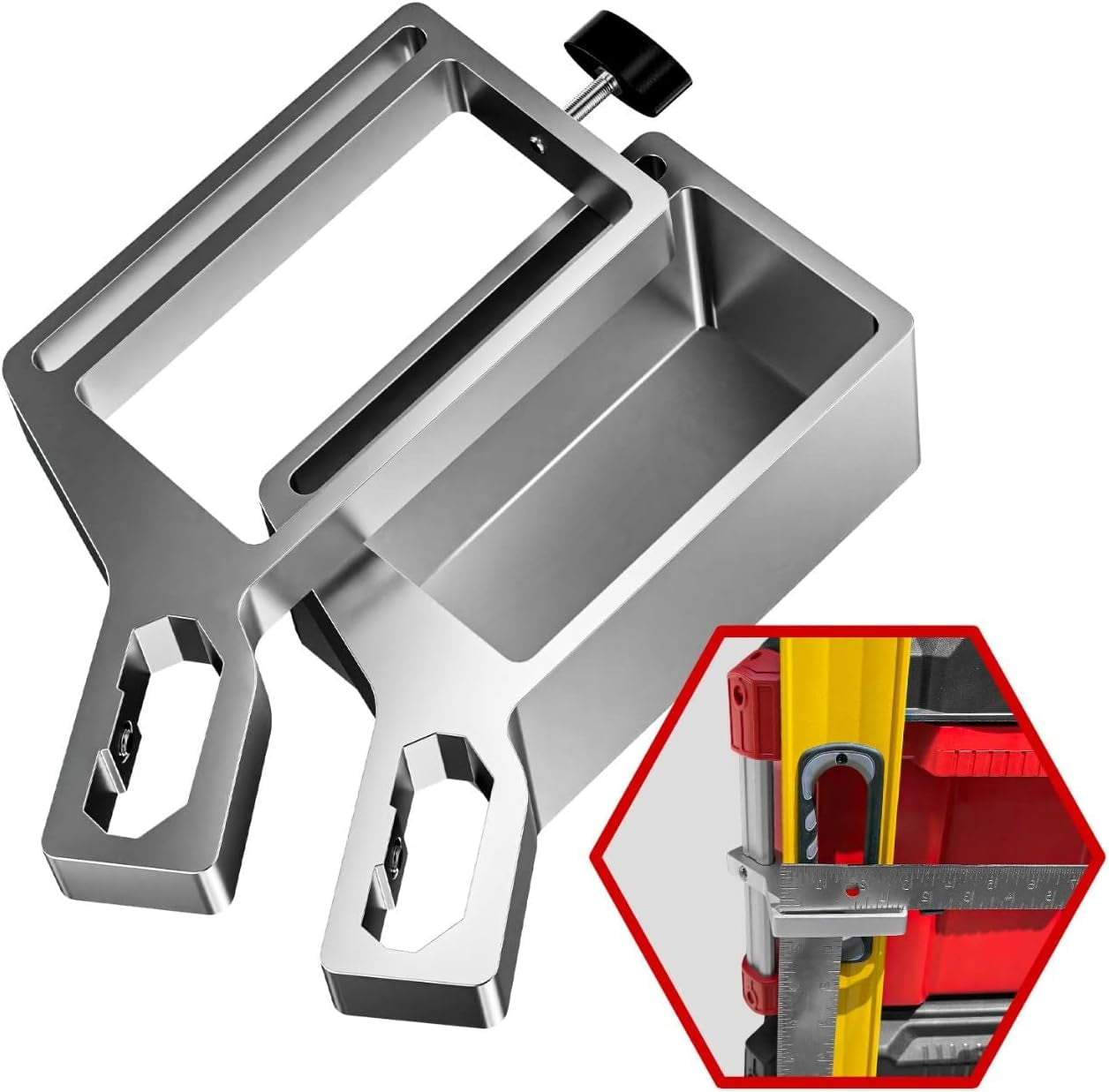 Packout Level Mount Holder — Left Side (6061 Aluminum)