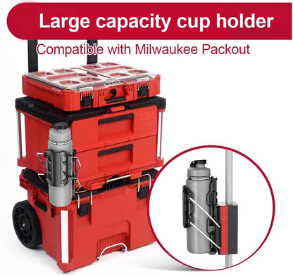 Adjustable Cup Holder Compatible with Milwaukee Packout, Drink Holder