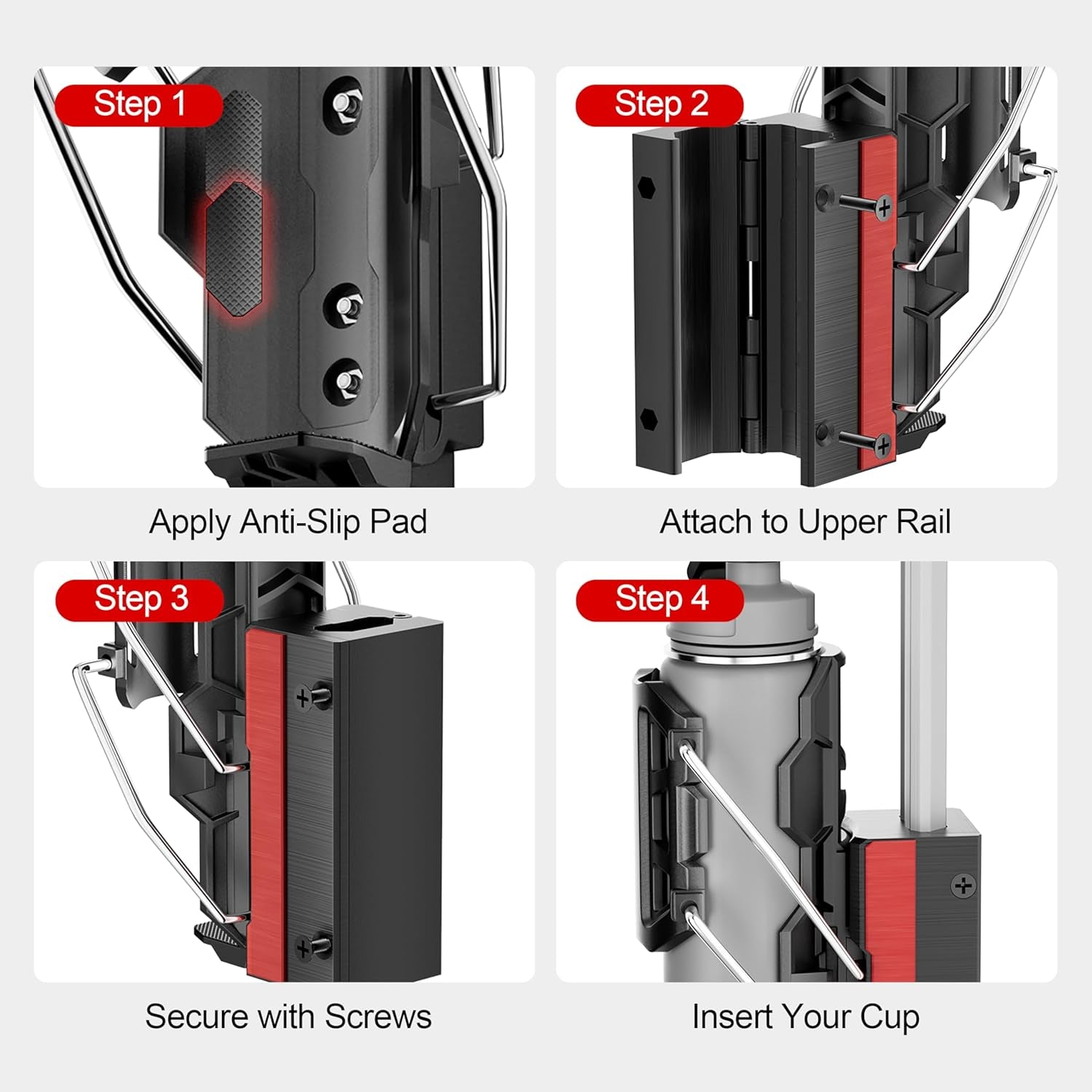 Adjustable Cup Holder Compatible with Milwaukee Packout, Drink Holder