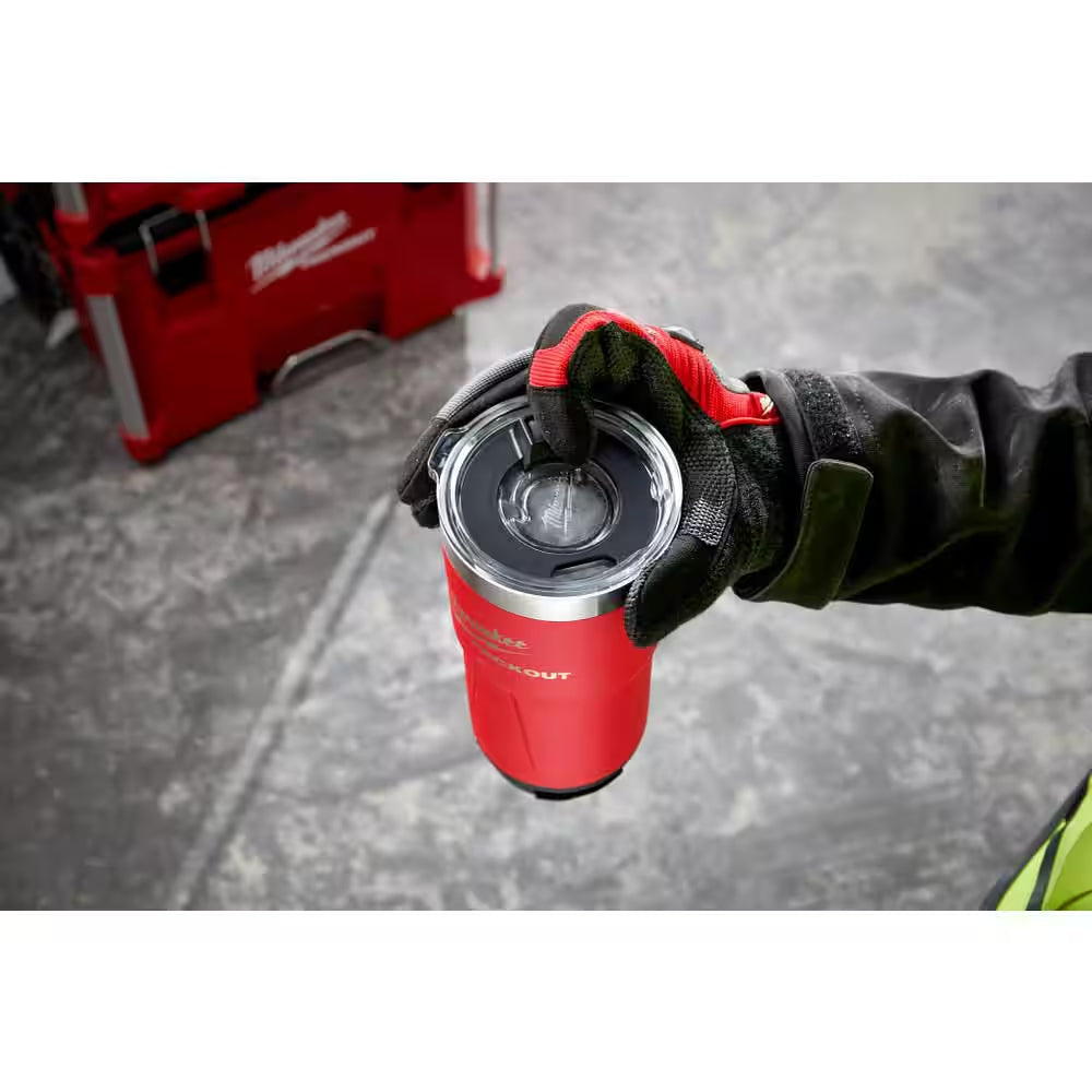 Milwaukee PACKOUT Tumbler — 20 oz Red / 30 oz Black