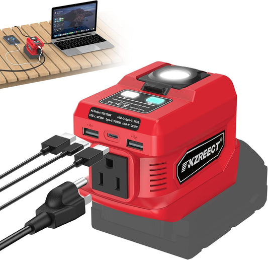 220W Power Inverter Compatible with Milwaukee M18 Battery