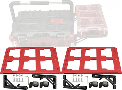 Folding Side Storage Mounts for Milwaukee Packout — 2-Pack, Red