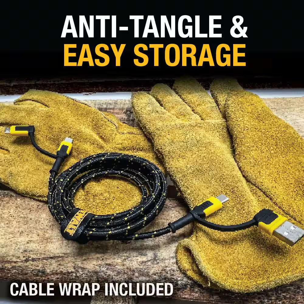 Combo Cable Type C/Micro USB to Type C/USB 6 Ft.