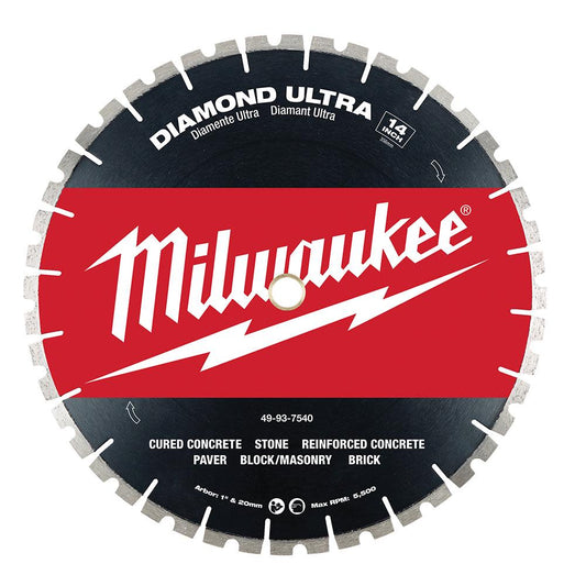 Milwaukee 49-93-7540 Disco Ultra Diamantado de 14"